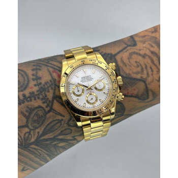 Custom Seiko Mod • White Gold Daytona • 39.5mm
